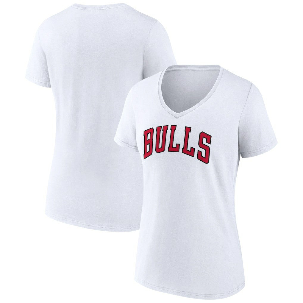Chicago Bulls Women's Wordmark V-Neck T-Shirt sale Outlet