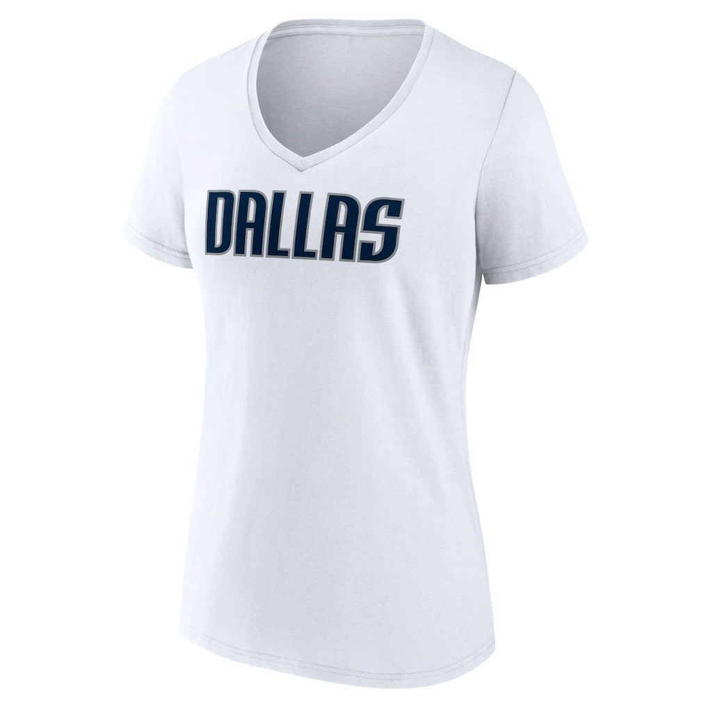 Dallas Mavericks Women's Wordmark V-Neck T-Shirt sale Outlet