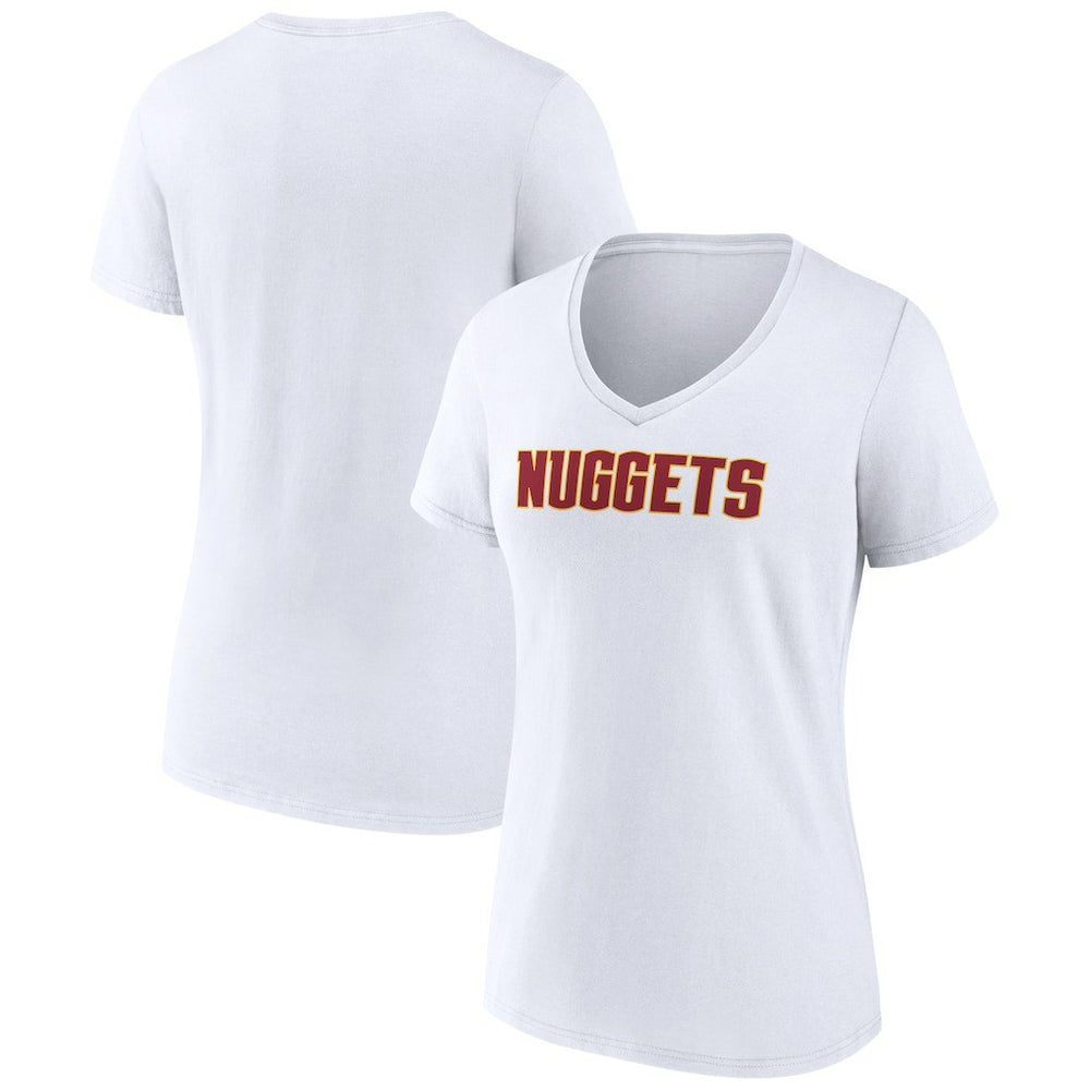 Denver Nuggets Women's Wordmark V-Neck T-Shirt sale Discount