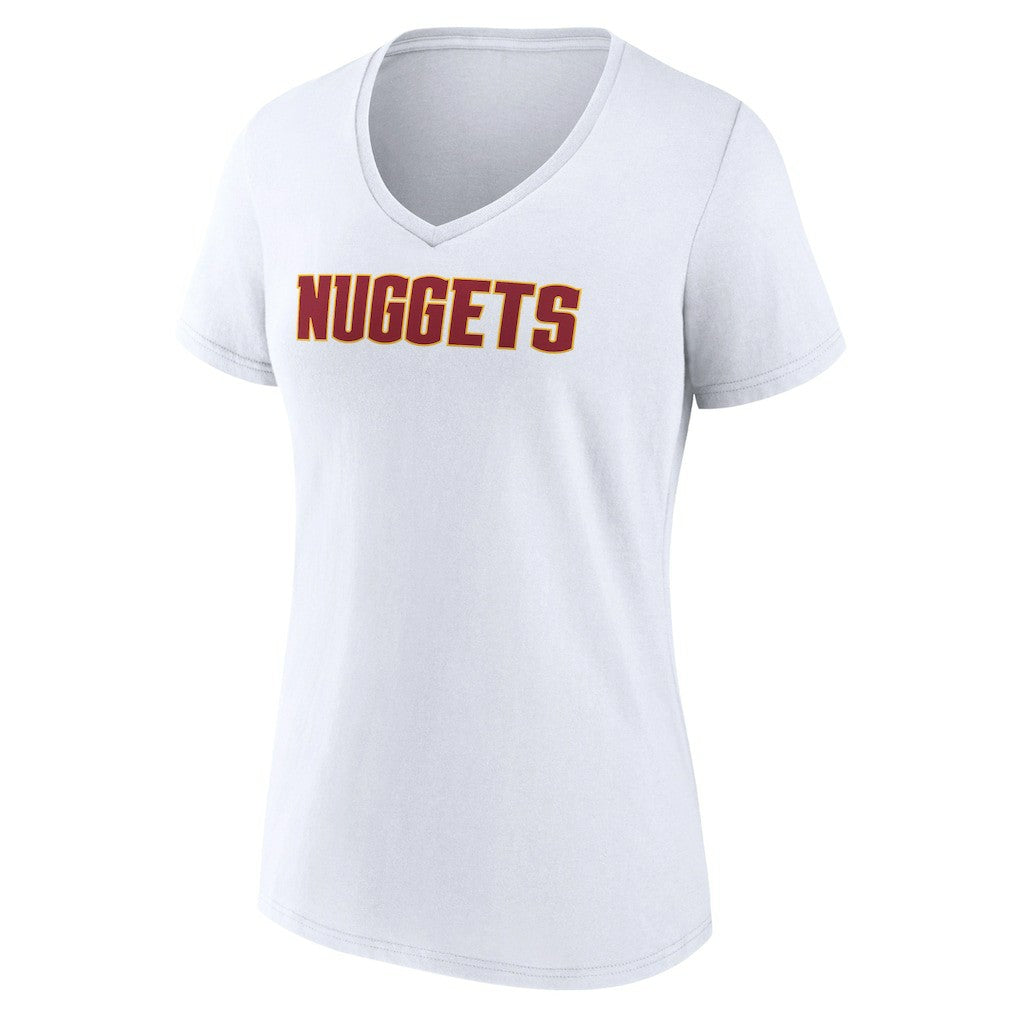 Denver Nuggets Women's Wordmark V-Neck T-Shirt sale Discount