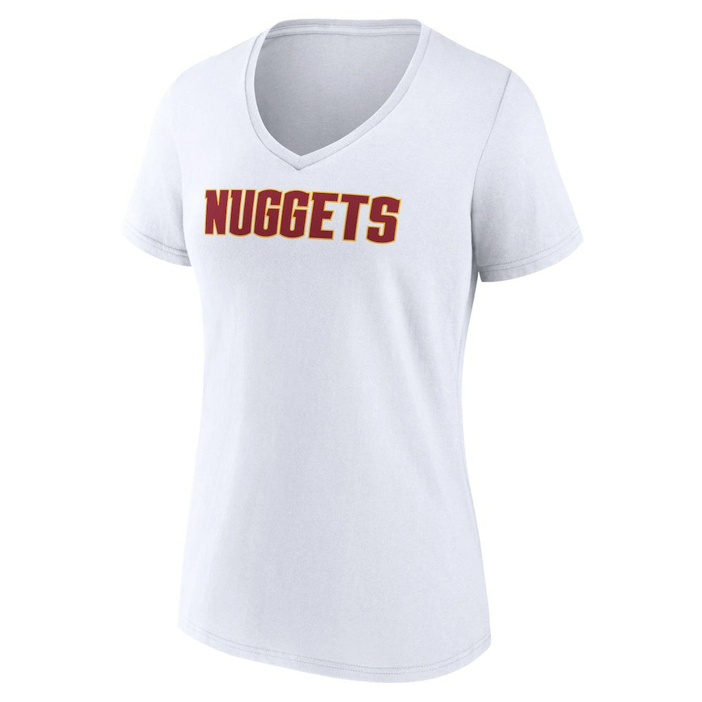 Denver Nuggets Women's Wordmark V-Neck T-Shirt sale Discount