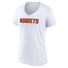 Denver Nuggets Women's Wordmark V-Neck T-Shirt sale Discount