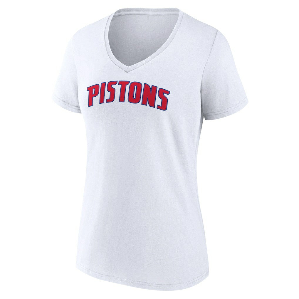 Detroit Pistons Women's Wordmark V-Neck T-Shirt sale Online