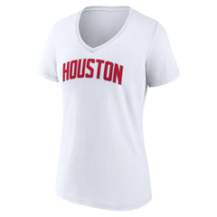 Houston Rockets Women's Wordmark V-Neck T-Shirt On Sale
