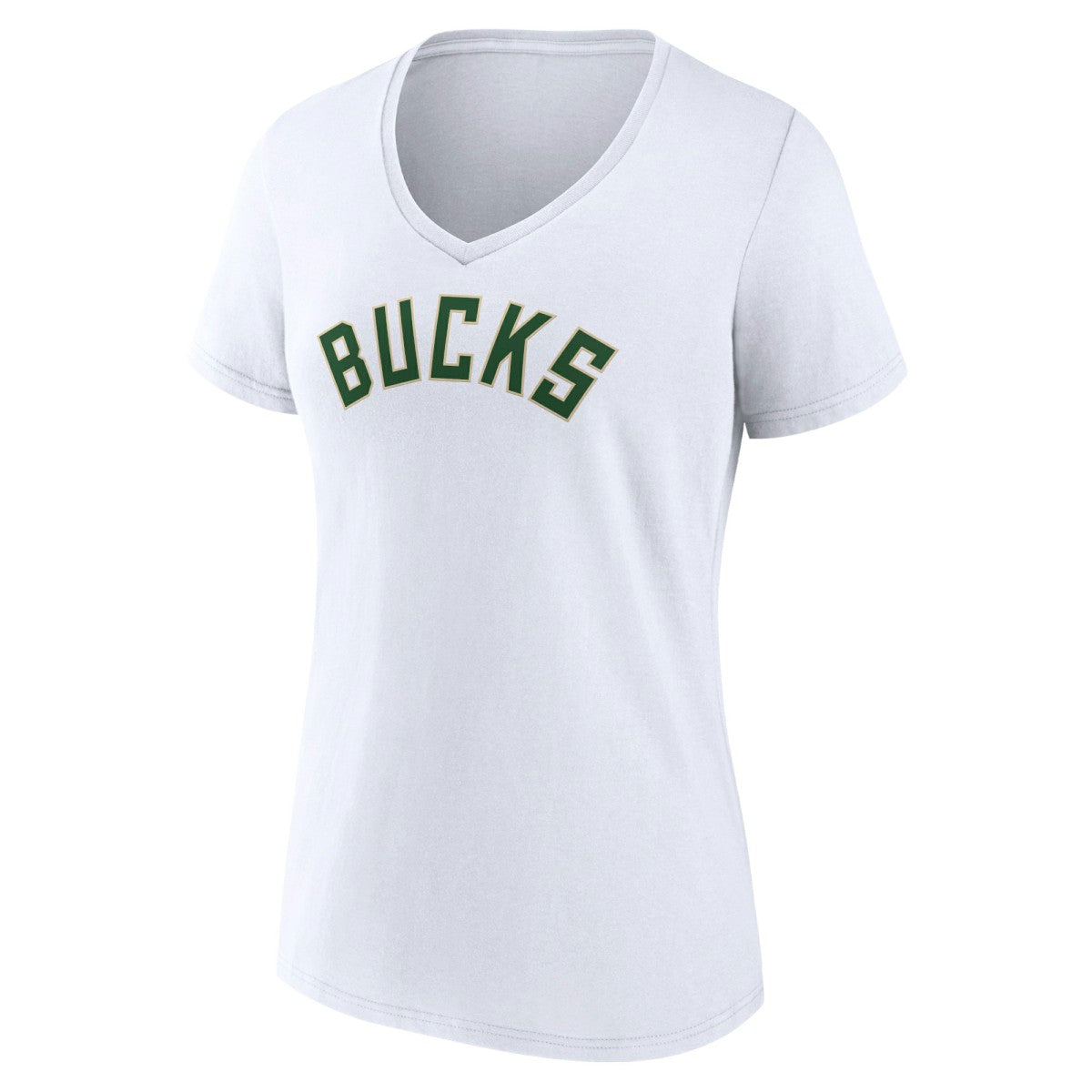 Milwaukee Bucks Women's Wordmark V-Neck T-Shirt Online