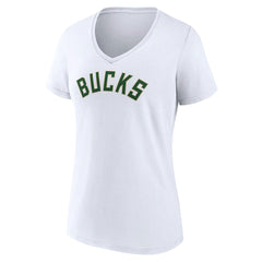 Milwaukee Bucks Women's Wordmark V-Neck T-Shirt Online