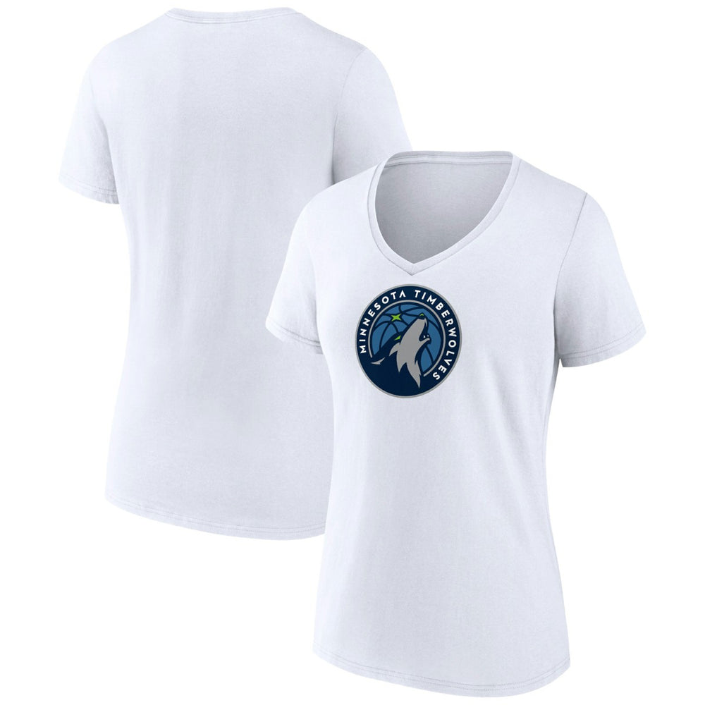 Minnesota Timberwolves Women's Logo V-Neck T-Shirt Discount