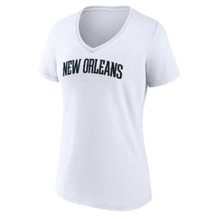 New Orleans Pelicans Women's Wordmark V-Neck T-Shirt Outlet