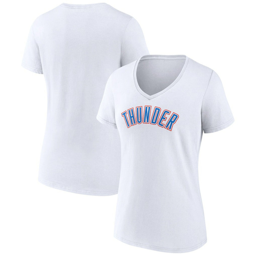 Oklahoma City Thunder Women's Wordmark V-Neck T-Shirt On Sale