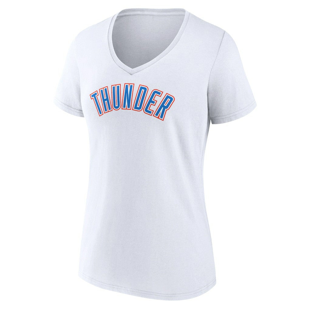 Oklahoma City Thunder Women's Wordmark V-Neck T-Shirt On Sale