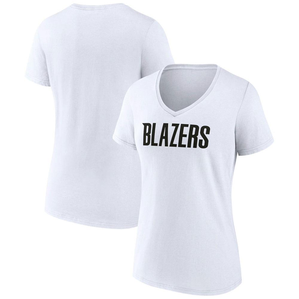 Portland Trail Blazers Women's Wordmark V-Neck T-Shirt Discount