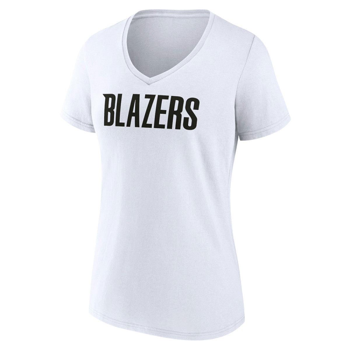 Portland Trail Blazers Women's Wordmark V-Neck T-Shirt Discount