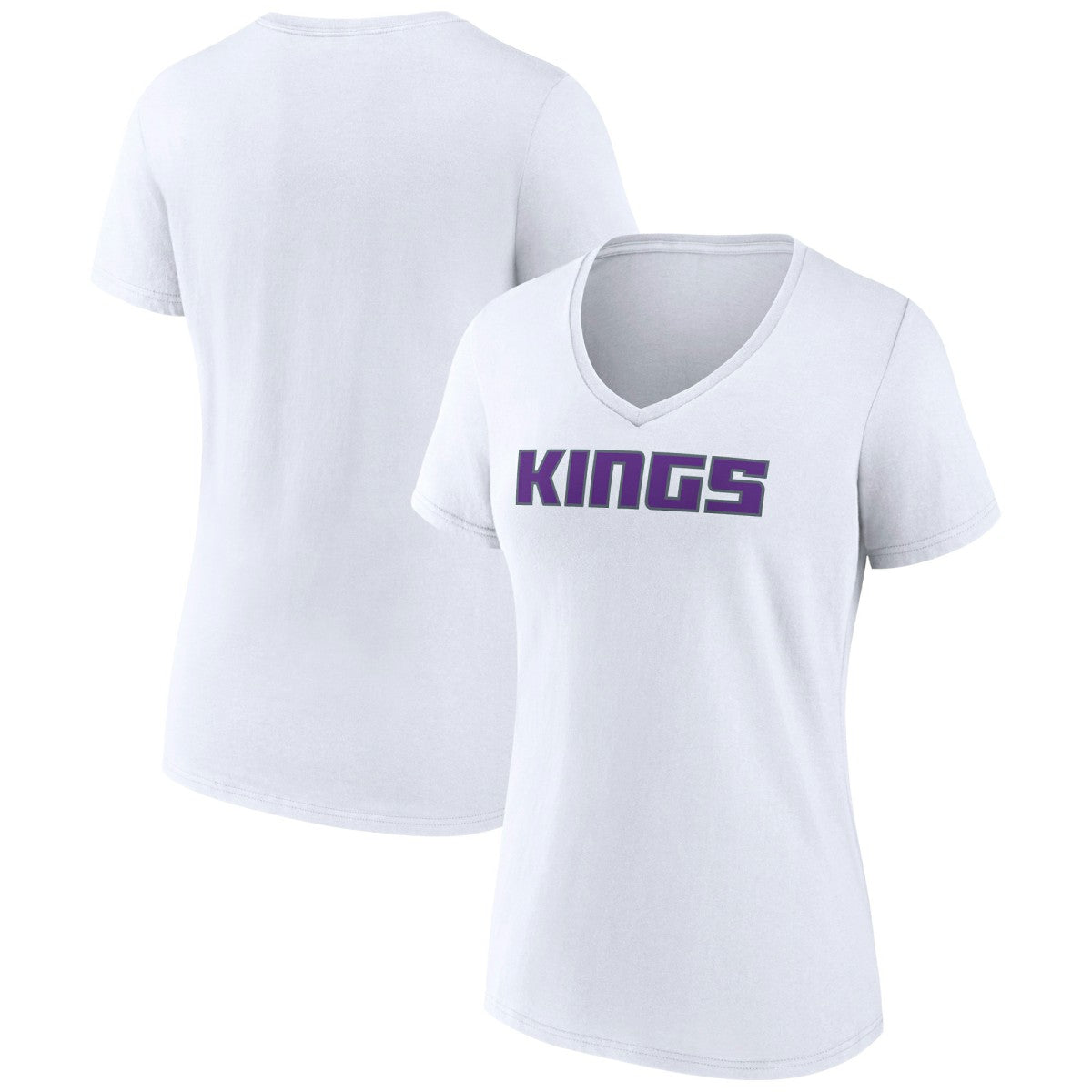 Sacramento Kings Women's Wordmark V-Neck T-Shirt On Sale