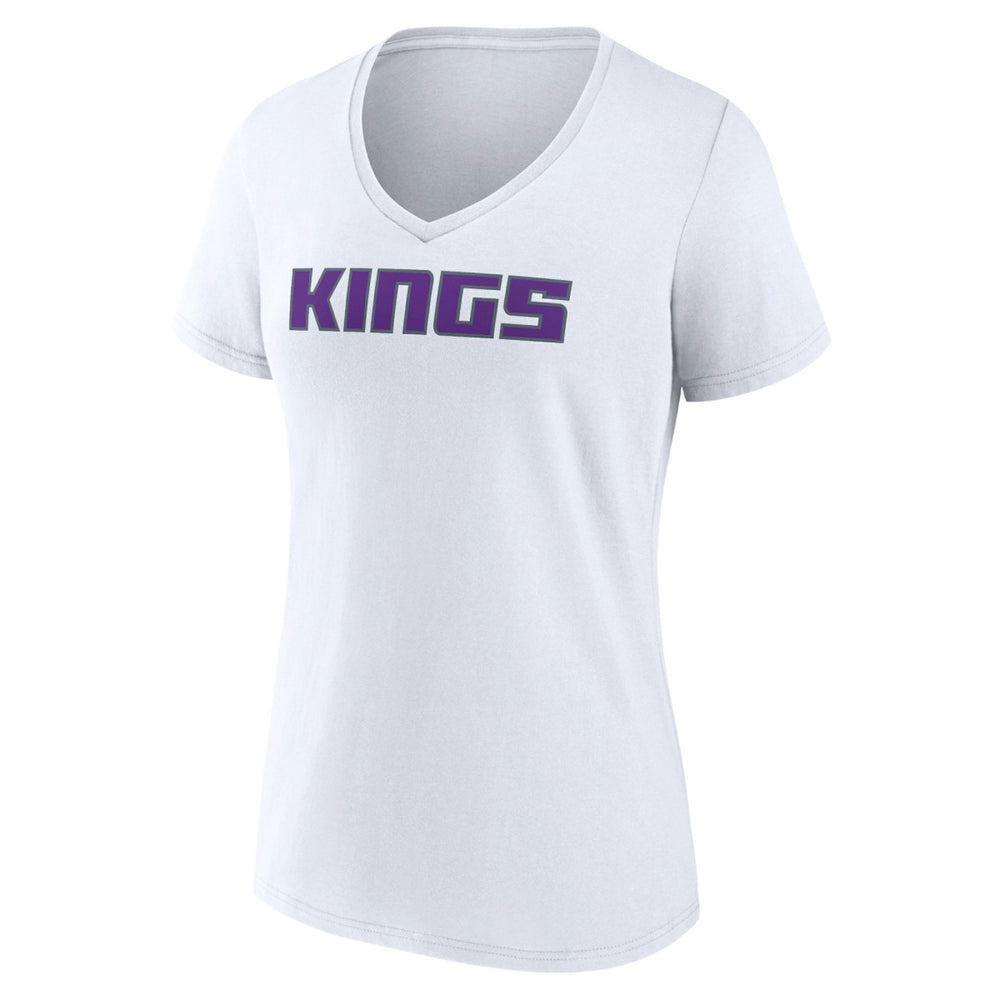 Sacramento Kings Women's Wordmark V-Neck T-Shirt On Sale