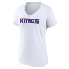 Sacramento Kings Women's Wordmark V-Neck T-Shirt On Sale
