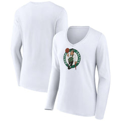 Boston Celtics Women's Logo Long Sleeve V-Neck T-Shirt Discount