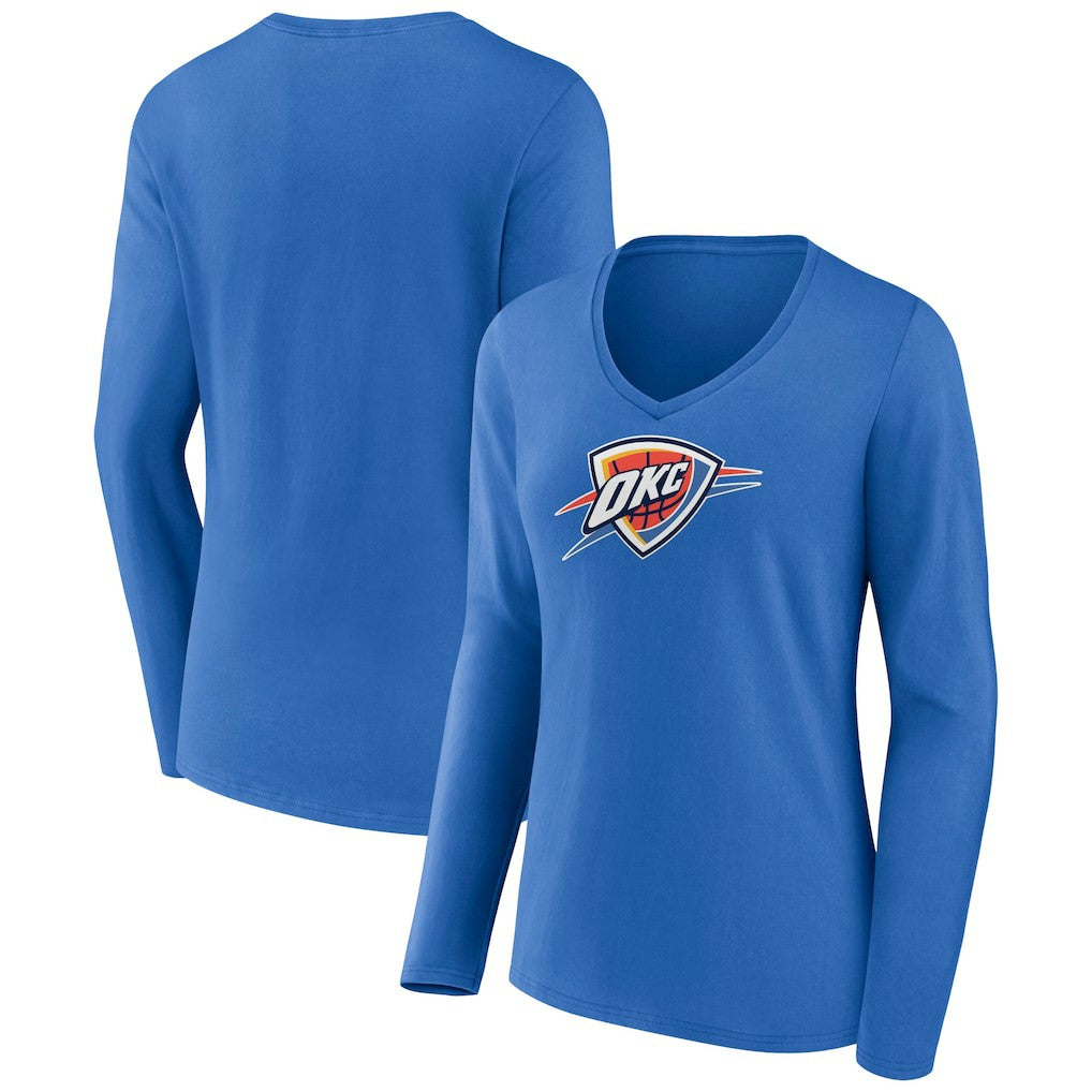 Oklahoma City Thunder Women's Logo Long Sleeve V-Neck T-Shirt Online