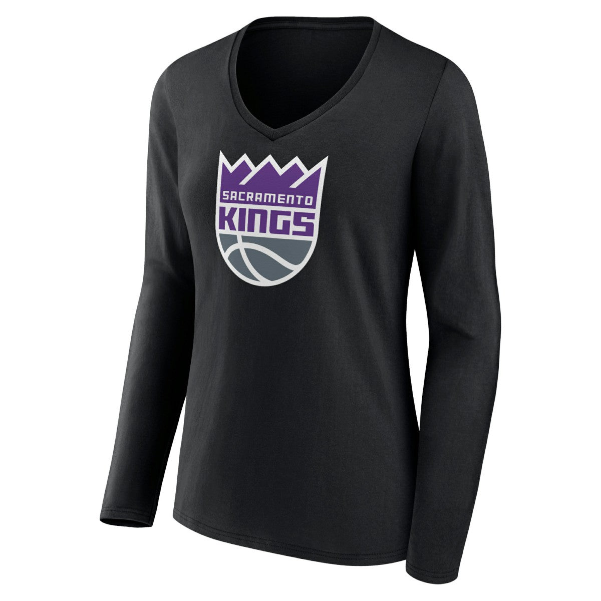 Sacramento Kings Women's Logo Long Sleeve V-Neck T-Shirt Outlet
