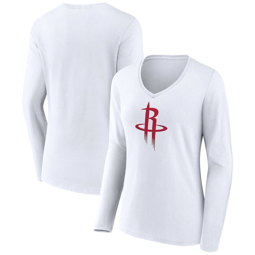 Houston Rockets Women's Logo Long Sleeve V-Neck T-Shirt Discount