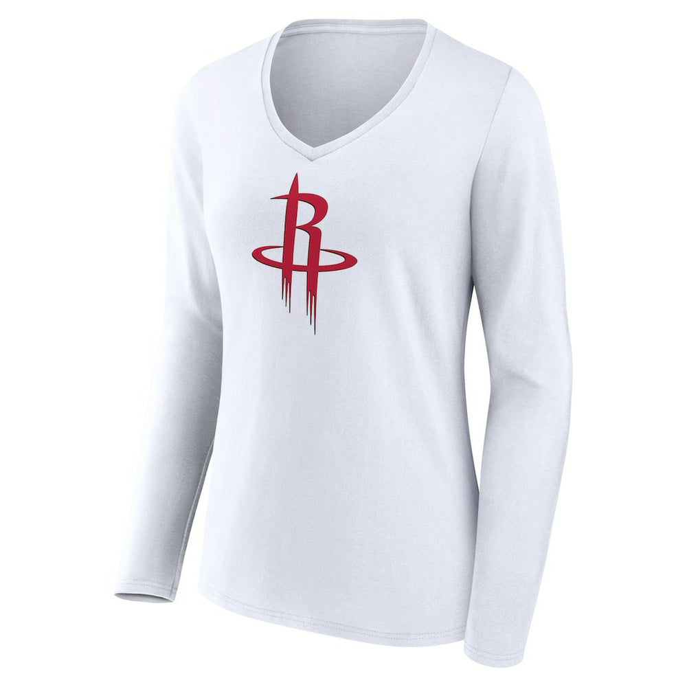 Houston Rockets Women's Logo Long Sleeve V-Neck T-Shirt Discount