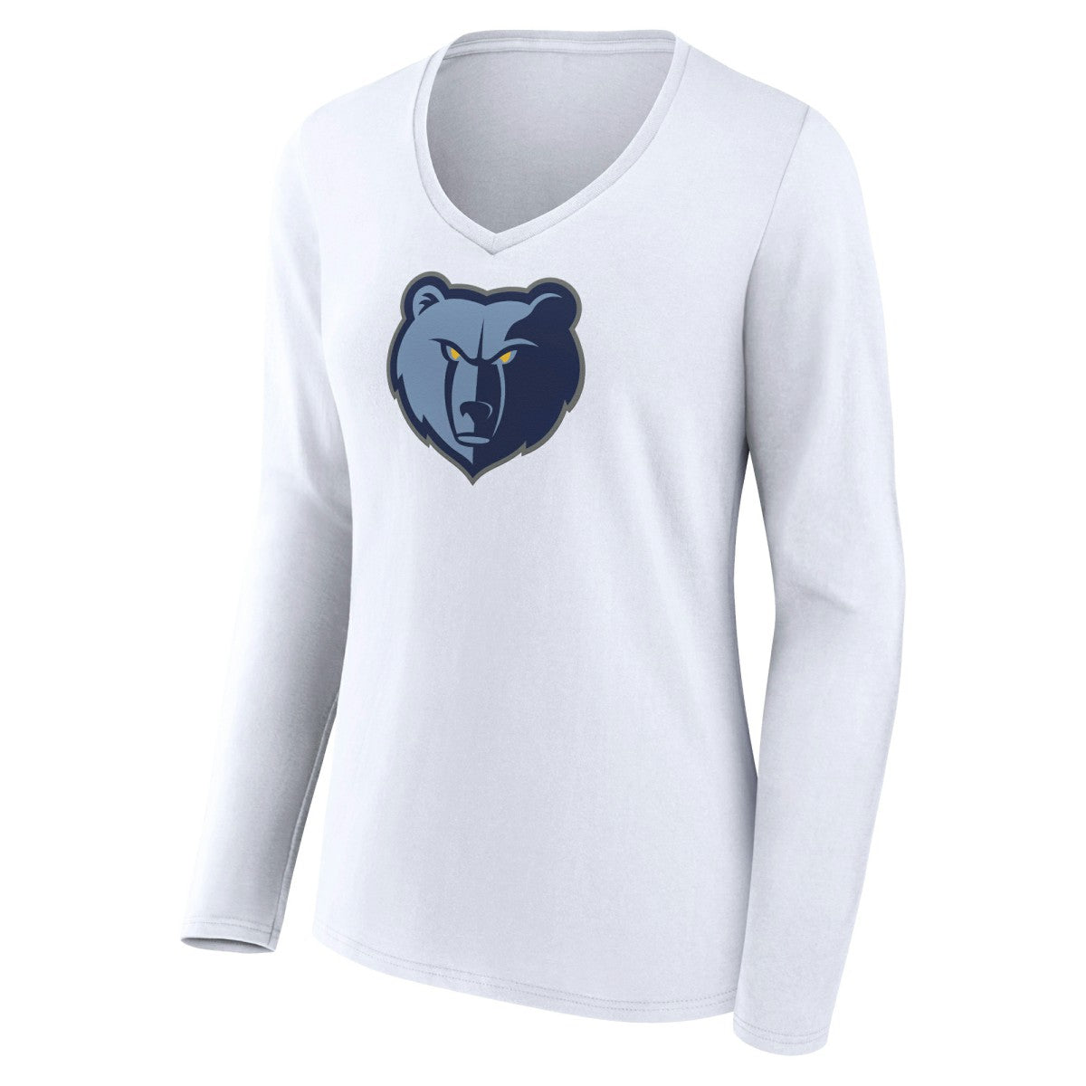 Memphis Grizzlies Women's Logo Long Sleeve V-Neck T-Shirt New
