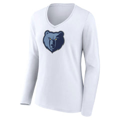 Memphis Grizzlies Women's Logo Long Sleeve V-Neck T-Shirt New