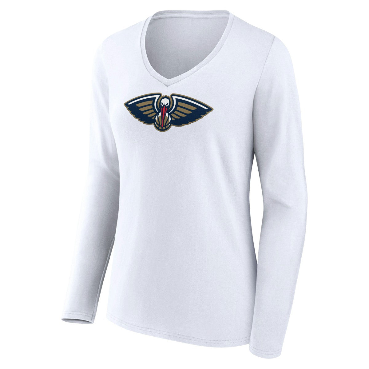 New Orleans Pelicans Women's Logo Long Sleeve V-Neck T-Shirt Discount