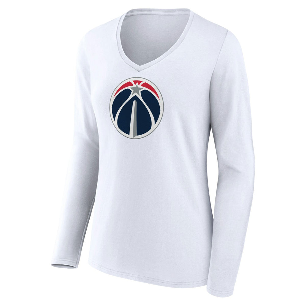Washington Wizards Women's Logo Long Sleeve V-Neck T-Shirt On Sale