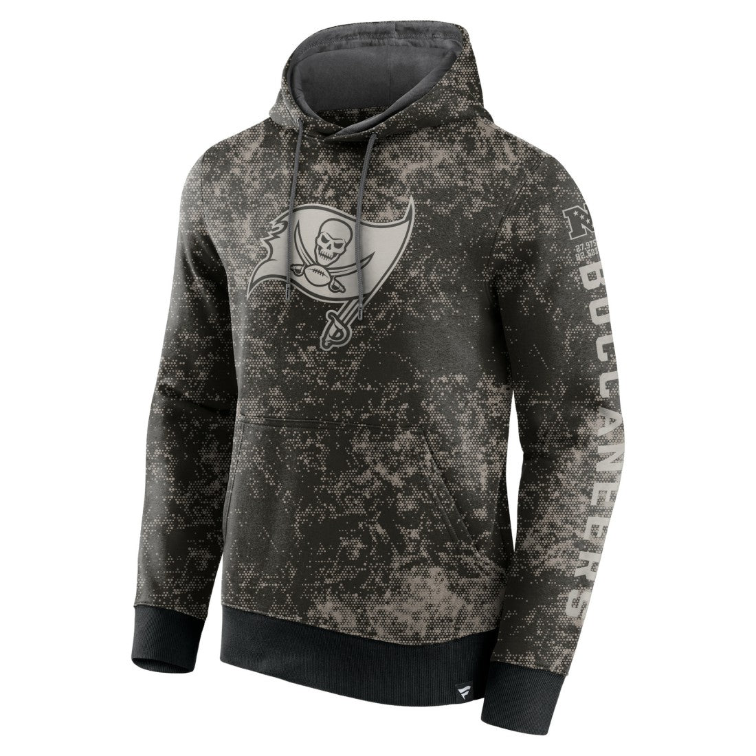 Tampa Bay Buccaneers Fanatics Blackout Tonal Pullover Hoodie