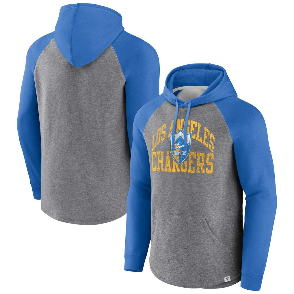 Los Angeles Chargers Fanatics Favorite Arch Raglan Pullover Hoodie