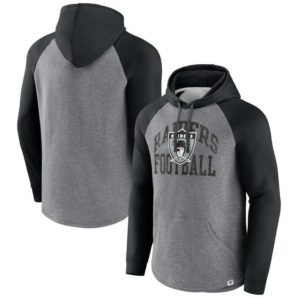 Las Vegas Raiders Fanatics Favorite Arch Raglan Pullover Hoodie