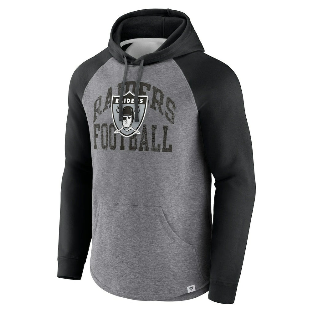 Las Vegas Raiders Fanatics Favorite Arch Raglan Pullover Hoodie