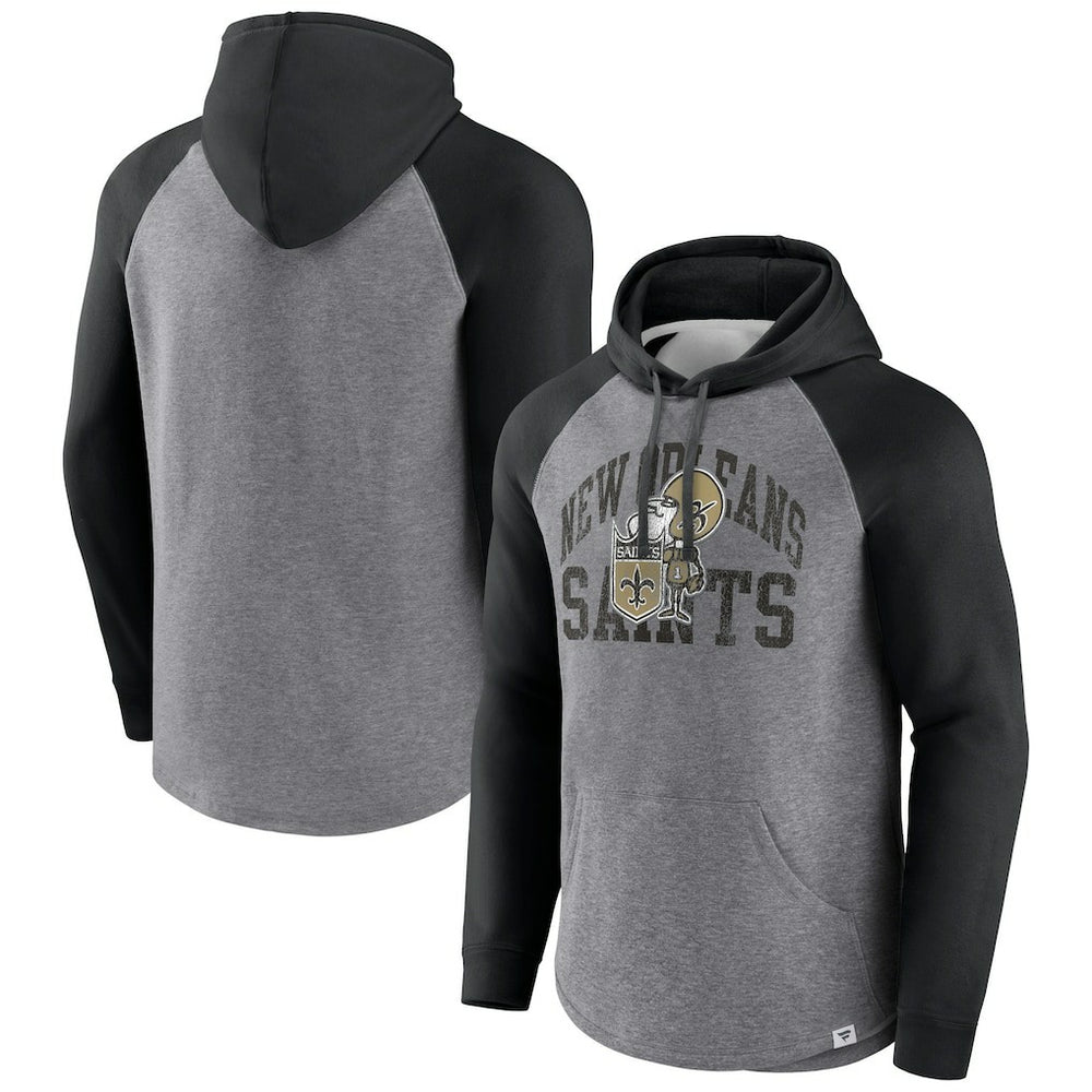 New Orleans Saints Fanatics Favorite Arch Raglan Pullover Hoodie