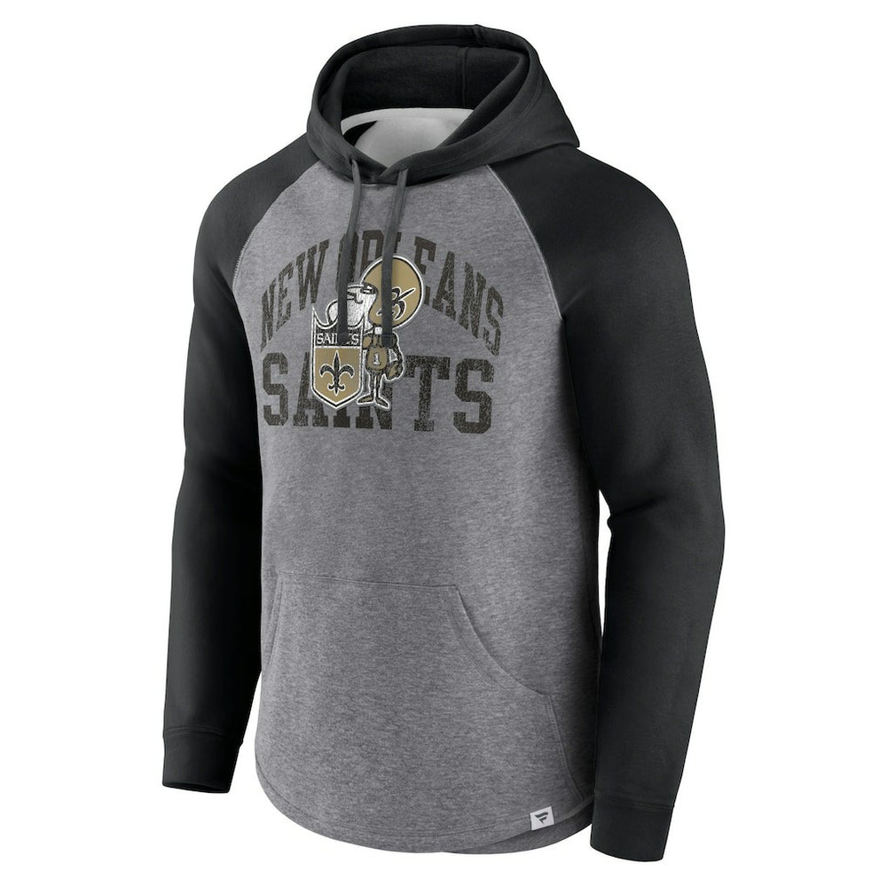 New Orleans Saints Fanatics Favorite Arch Raglan Pullover Hoodie