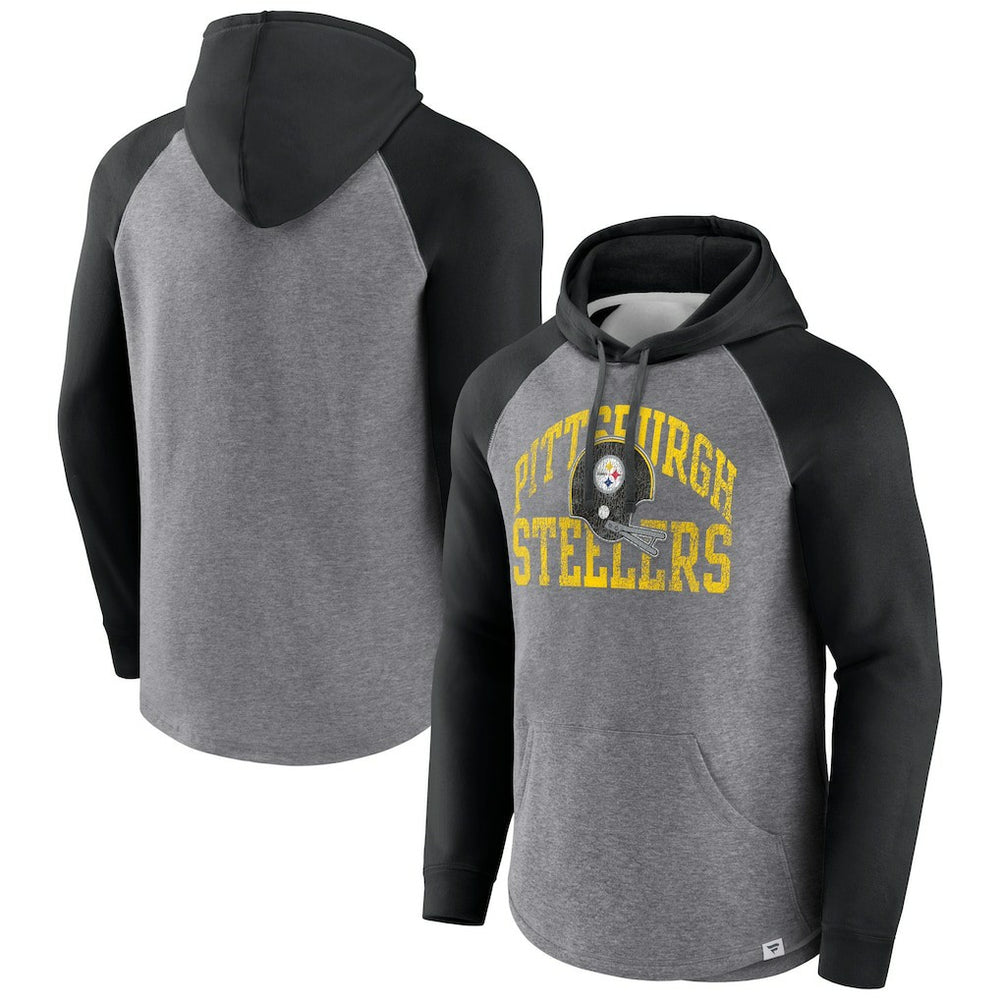 Pittsburgh Steelers Fanatics Favorite Arch Raglan Pullover Hoodie