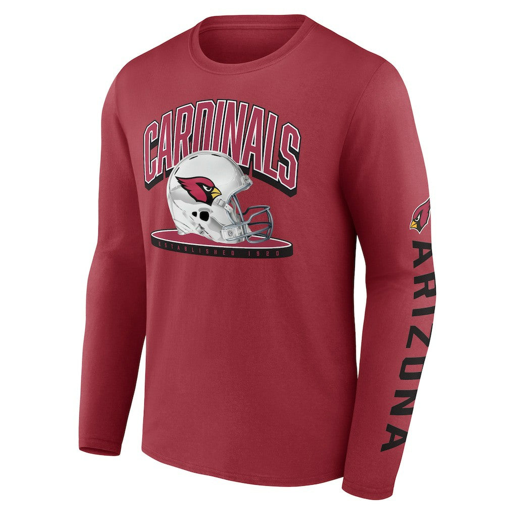 Arizona Cardinals Fanatics Helmet Platform Long Sleeve T-Shirt