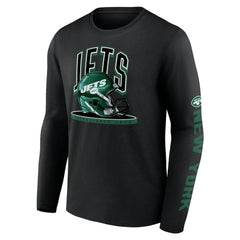 New York Jets Fanatics Helmet Platform Long Sleeve T-Shirt