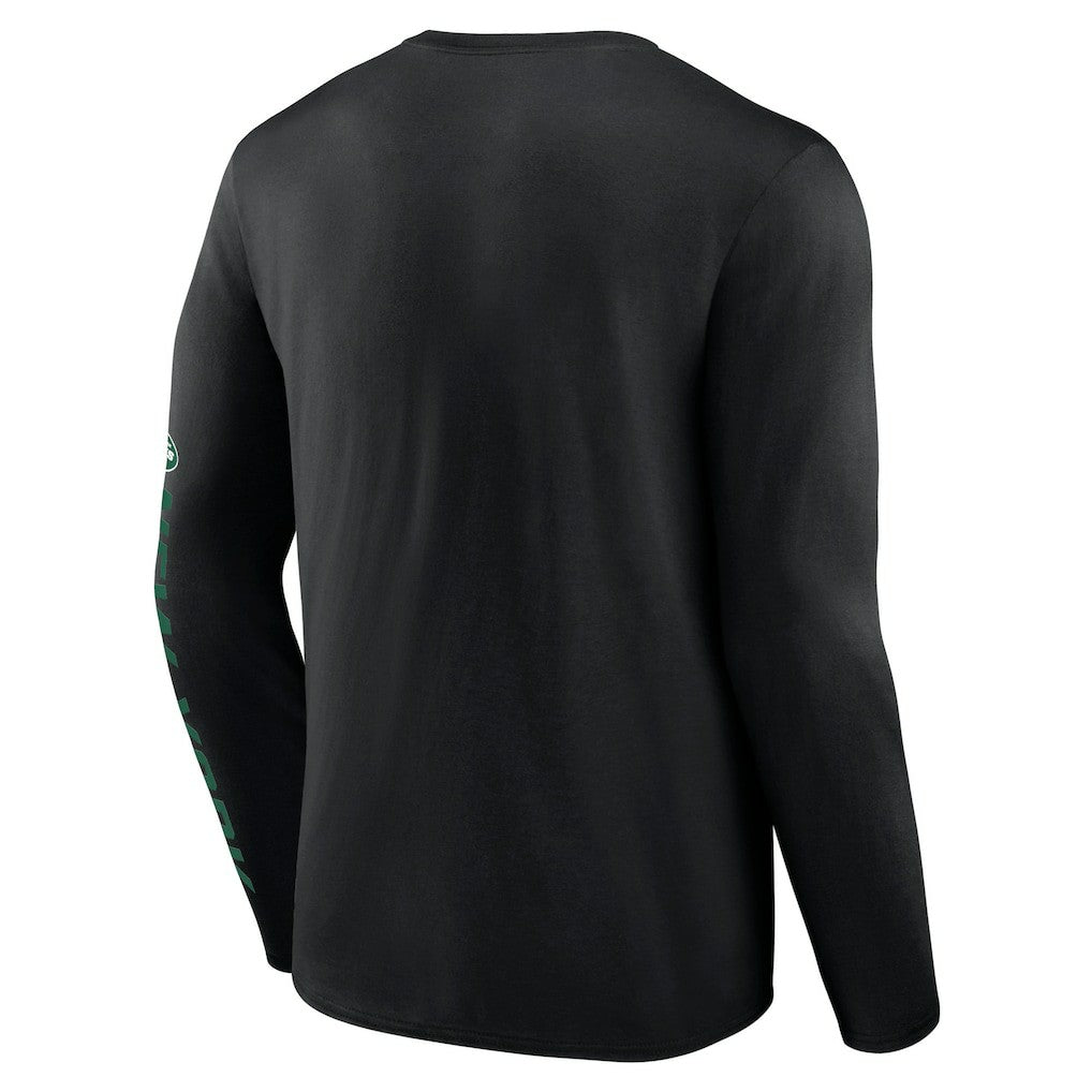 New York Jets Fanatics Helmet Platform Long Sleeve T-Shirt