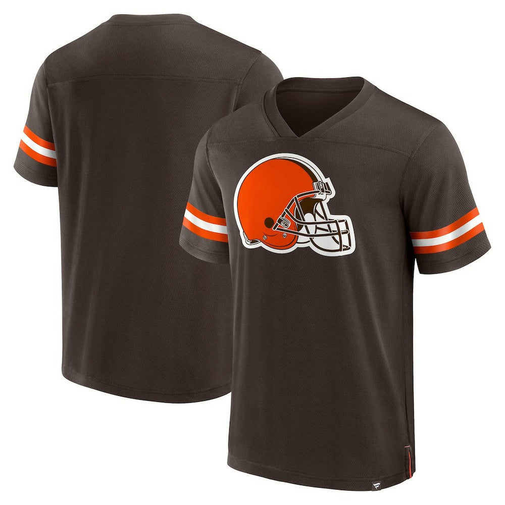 Cleveland Browns Fanatics Jersey Tackle V-Neck T-Shirt