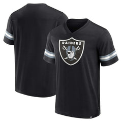 Las Vegas Raiders Fanatics Jersey Tackle V-Neck T-Shirt