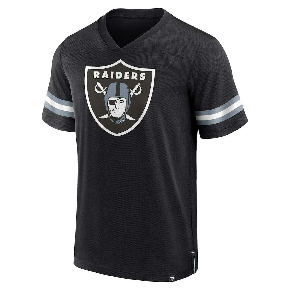 Las Vegas Raiders Fanatics Jersey Tackle V-Neck T-Shirt