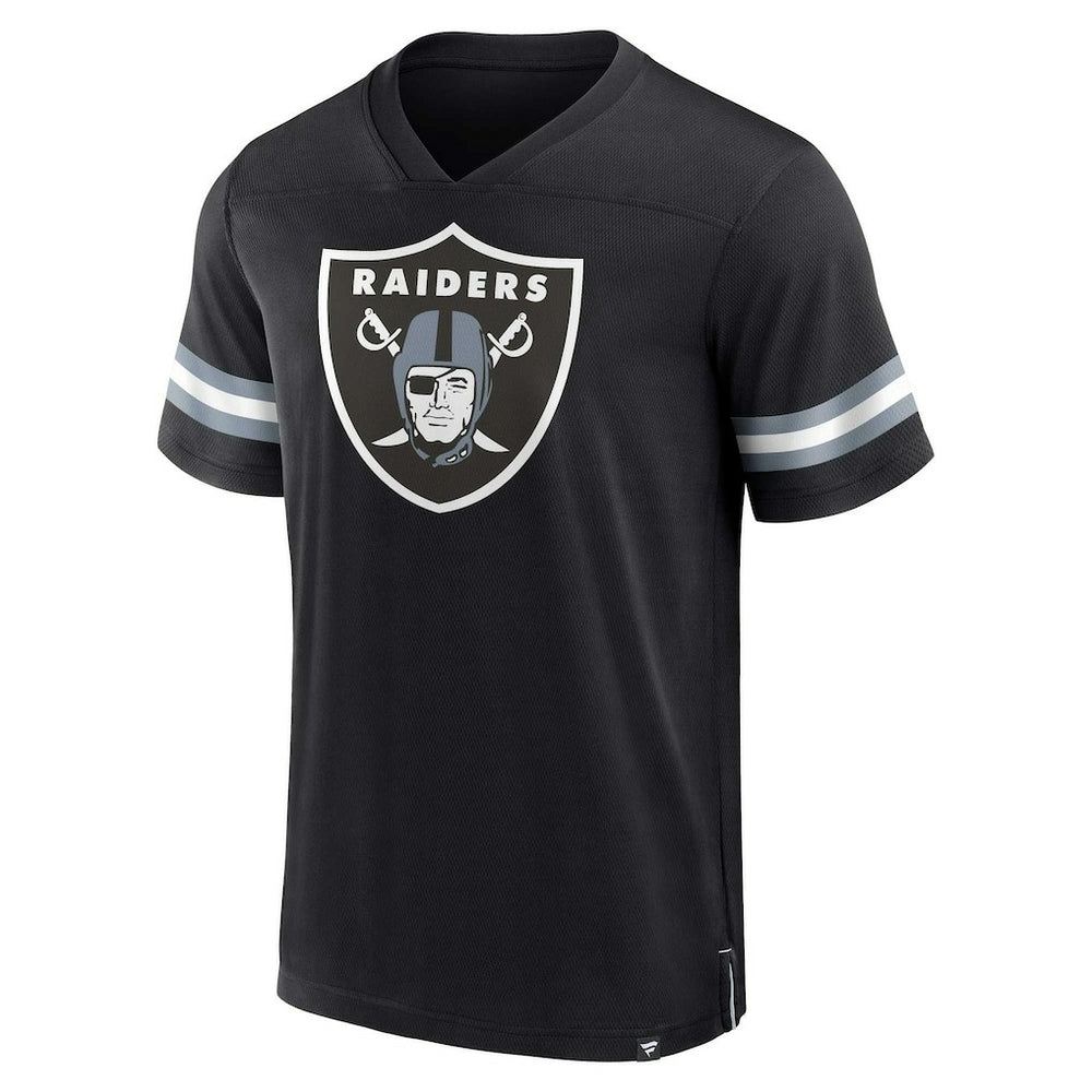 Las Vegas Raiders Fanatics Jersey Tackle V-Neck T-Shirt