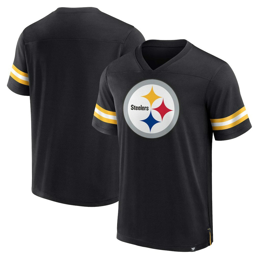 Pittsburgh Steelers Fanatics Jersey Tackle V-Neck T-Shirt