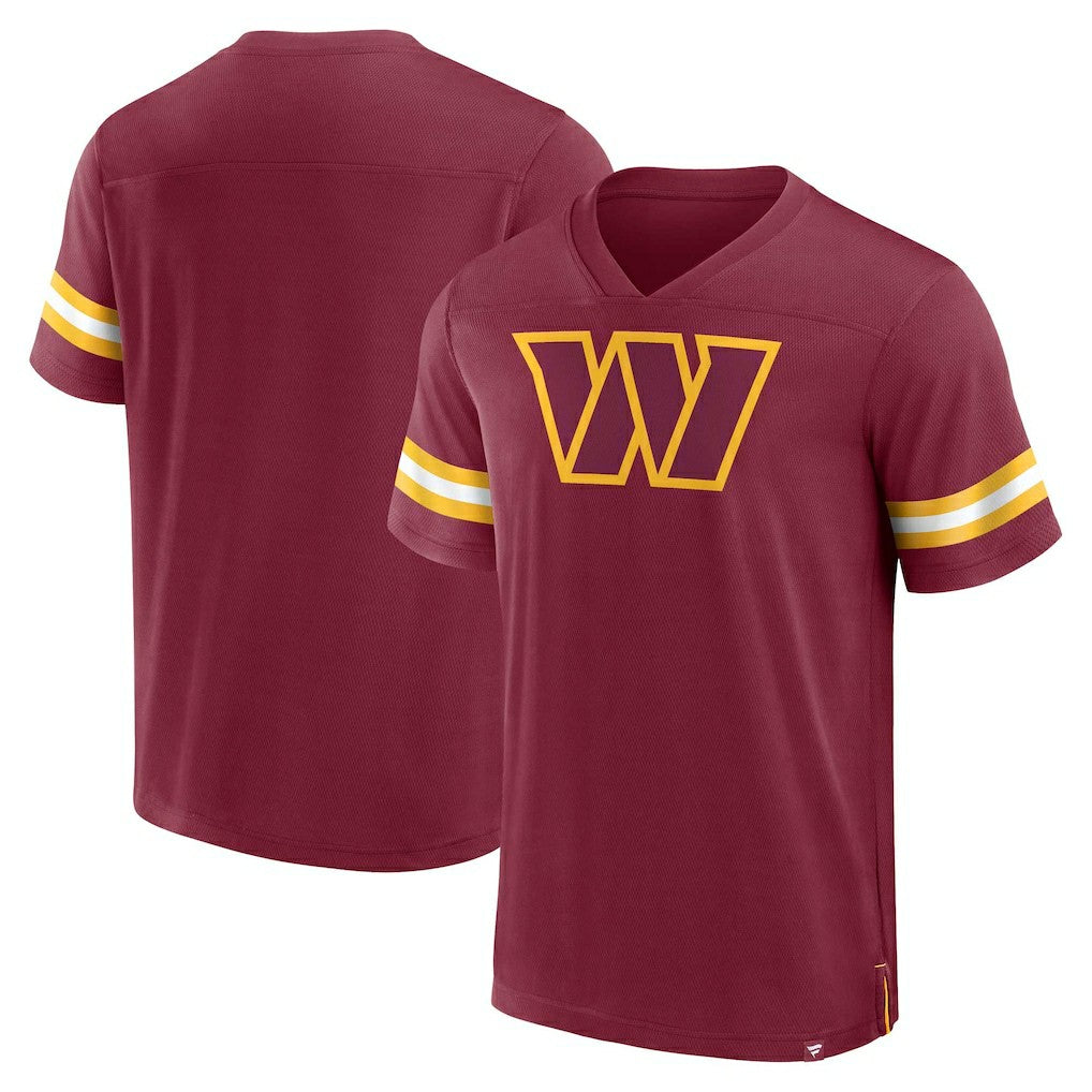 Washington Commanders Fanatics Jersey Tackle V-Neck T-Shirt