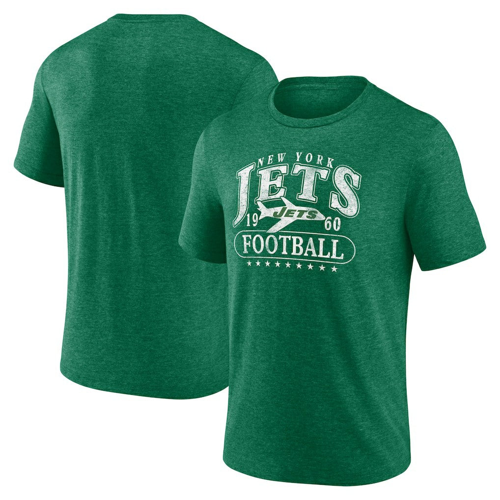 New York Jets Fanatics Retro Tri-Blend T-Shirt