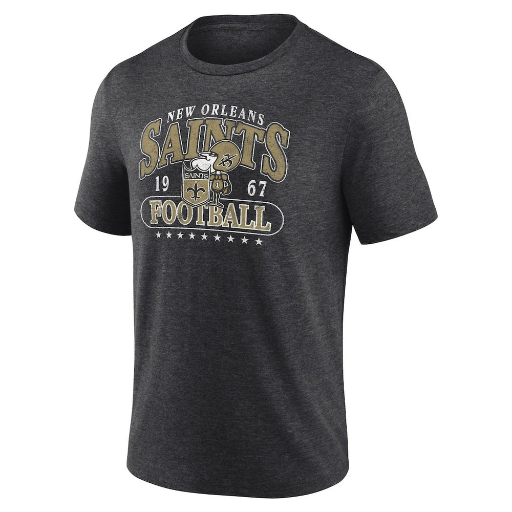 New Orleans Saints Fanatics Retro Tri-Blend T-Shirt