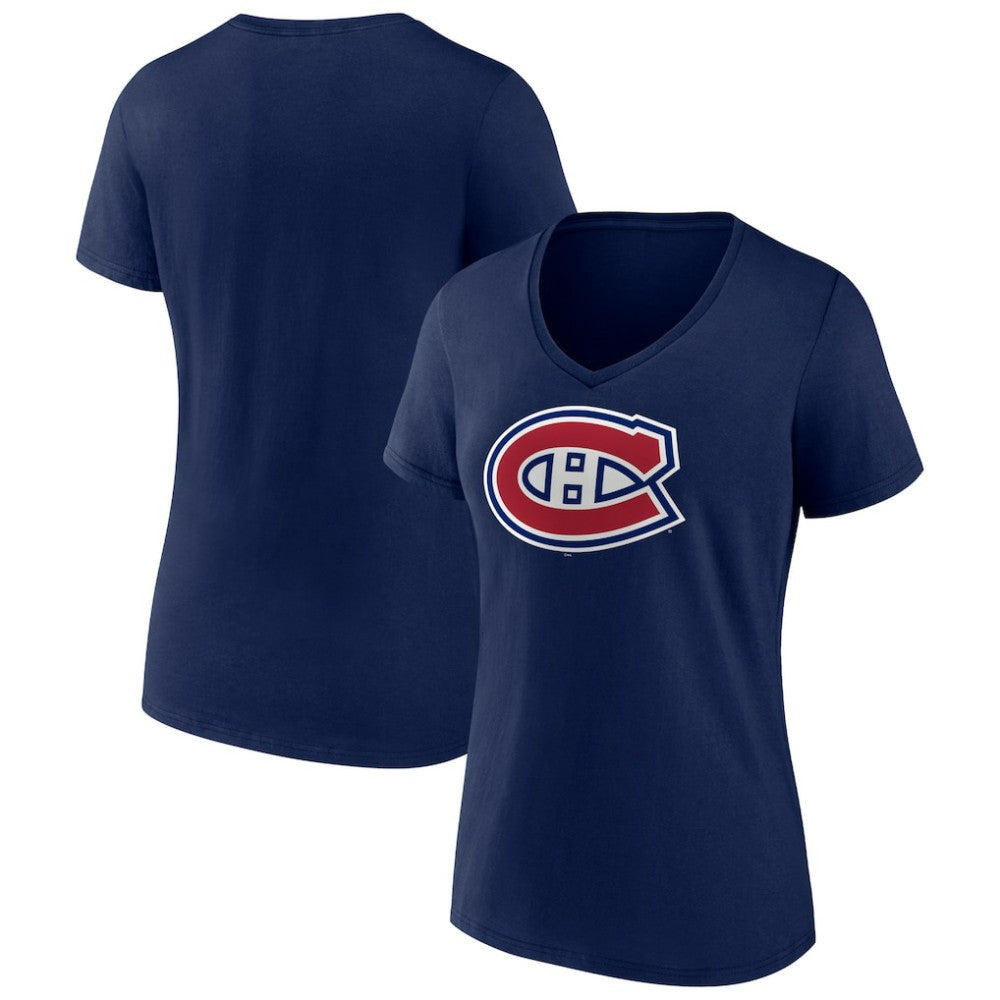 Montreal Canadiens Women's Team Logo V-Neck T-Shirt Discount