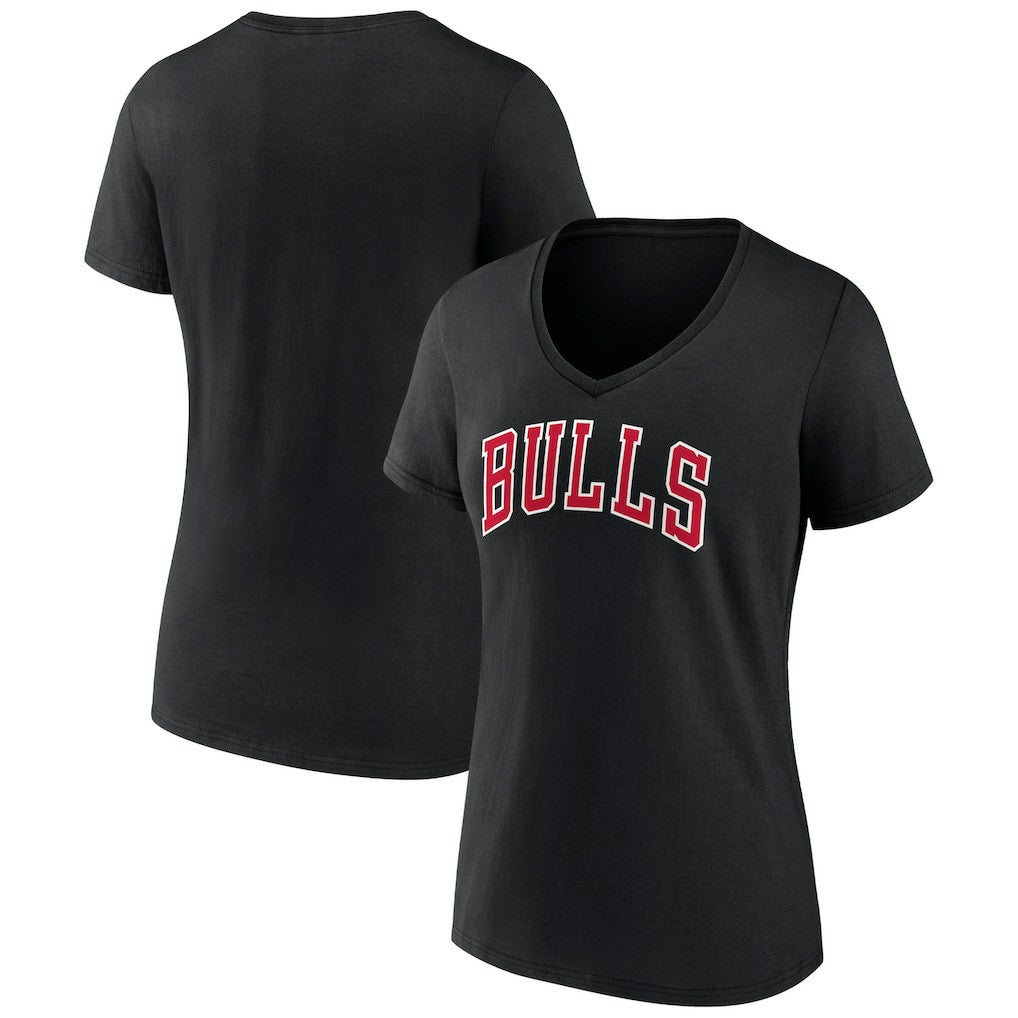 Chicago Bulls Women's Wordmark V-Neck T-Shirt sale On Sale