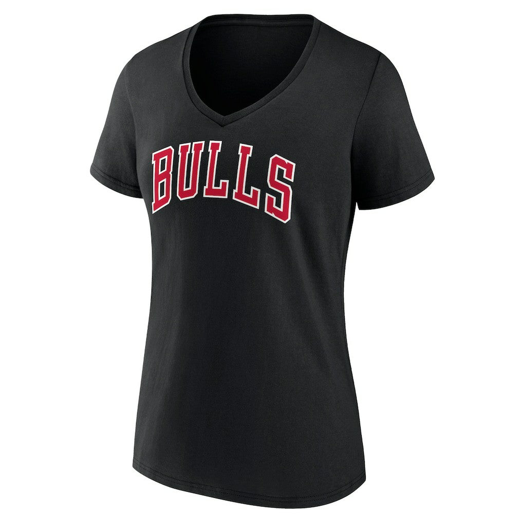 Chicago Bulls Women's Wordmark V-Neck T-Shirt sale On Sale