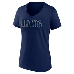 Dallas Mavericks Women's Wordmark V-Neck T-Shirt sale Online